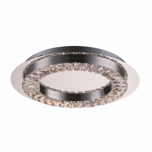 ET2 E30561-20PC 17 in. Charm LED Flush Mount Ceiling Light, Polished Chrome Perspective: front