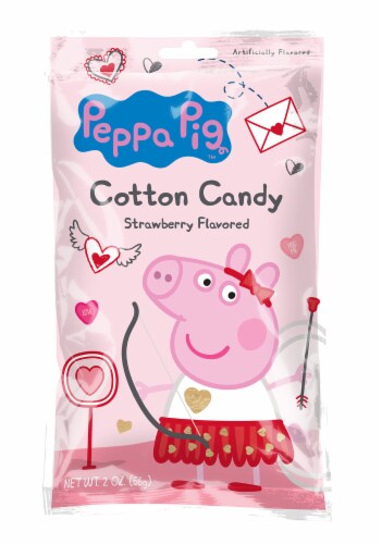 Peppa Pig Strawberry Flavored Cotton Candy Perspective: front