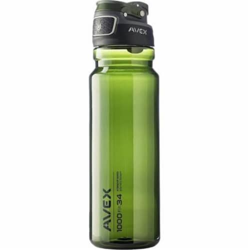 Icy-Hot Hydration V34001AQ0 34 oz Aqua Vacuum Insulated Bottle - 3 Finger Grip Lid Perspective: front
