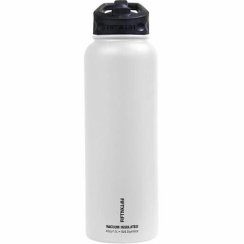 Icy-Hot Hydration V34001LM0 34 oz Lime Green Vacuum Insulated Bottle - 3 Finger Grip Lid Perspective: front