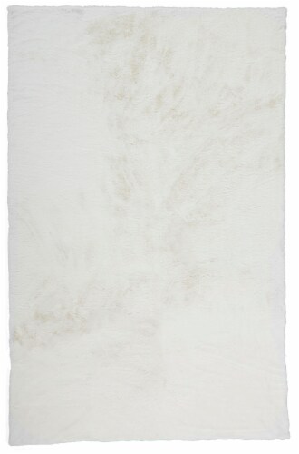 Feizy Soft White Luxe Area Rug Perspective: front