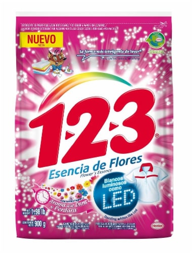 123 Esencia De Floress Flowers Essence Powder Laundry Detergent Perspective: front