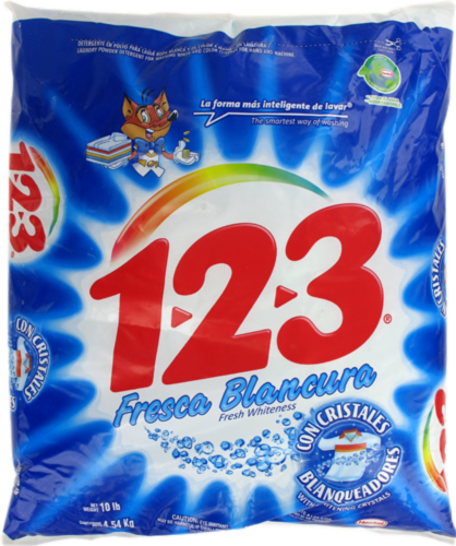 123 Esencia De Floress Flowers Essence Powder Laundry Detergent Perspective: front