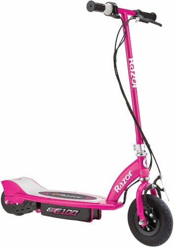 Razor® Pink E100 Electric Scooter Perspective: front