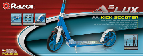 Razor A5 Lux Kick Scooter Perspective: front