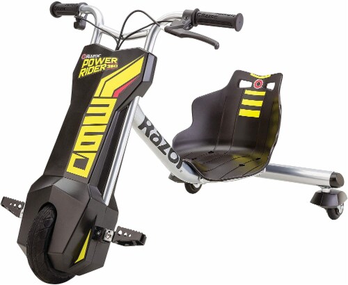 Razor® PowerRider 360 Black Electric Scooter Perspective: front