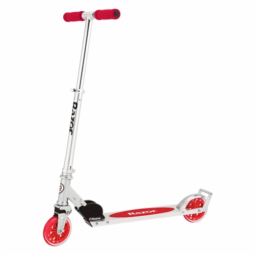 Razor A3 Lightweight Kick Push Folding Aluminum Portable Scooter for Kids - Red Perspective: front