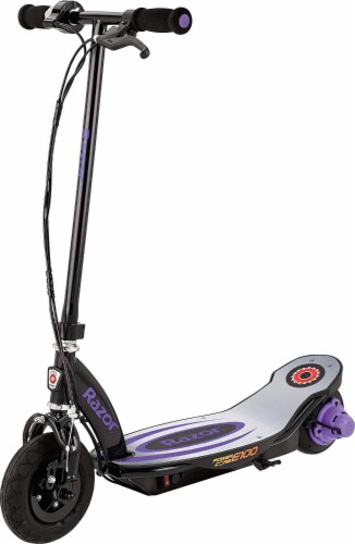 Razor Powercore E100 Electric Scooter - Purple Perspective: front