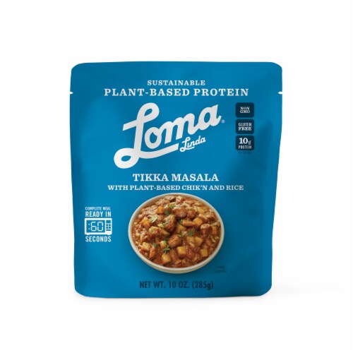 Loma Linda® Blue Tikka Masala with Chick'n and Rice Perspective: front