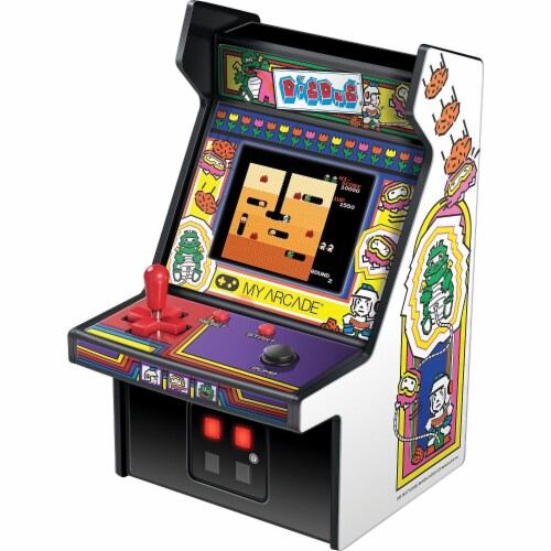My Arcade Dig Dug Micro Player White DRM3221 Perspective: front