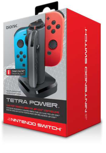 dreamGEAR Tetra Power Nintendo Switch for Joy-Con Controllers Charging Dock Perspective: front