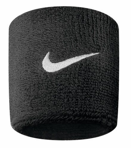 Nike Swoosh Wristbands - Black/White Perspective: front
