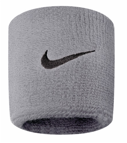Nike Swoosh Wristbands - Gray Heather Perspective: front