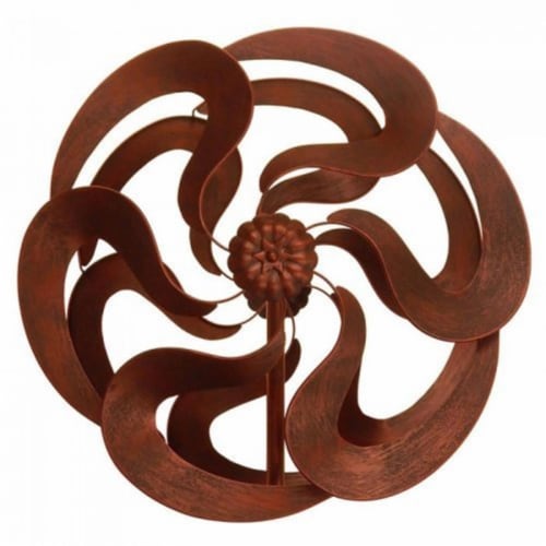 Summerfield Terrace 10018665 75 in. Bronze Flower Windmill Stake Perspective: front