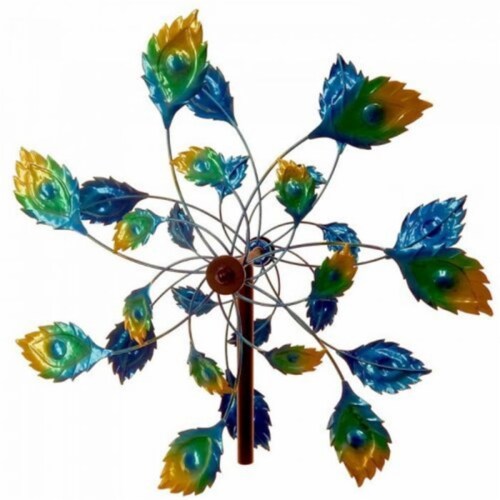 Summerfield Terrace 10018666 75 in. Peacock Tail Windmill Garden Stake Perspective: front