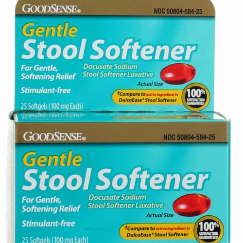 GoodSense Gentle Stool Softener Laxative Softgels Perspective: front