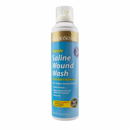 GoodSense® Sterile Saline Wound Wash First Aid Cleanser Perspective: front