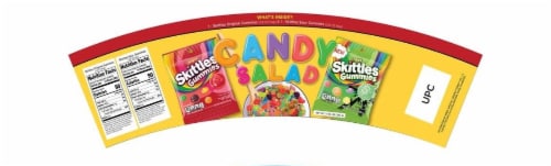 Mars Skittles Sours & Original Gummies Candy Salad Bucket Perspective: front