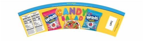 Nerds Rainbow & Very Berry Gummy Clusters Candy Salad Perspective: front