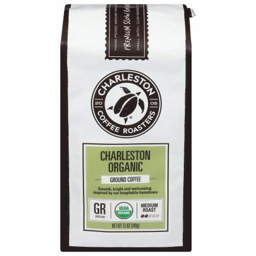 Charleston Coffee Roasters Medium Roast Organic Ground Coffee Perspective: front