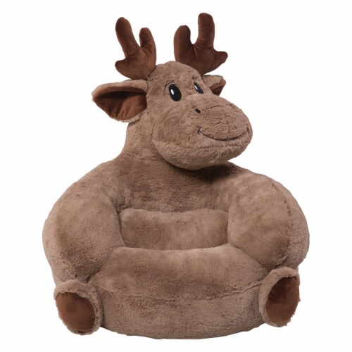Trend Lab Children's Plush Moose Character Chair Perspective: front