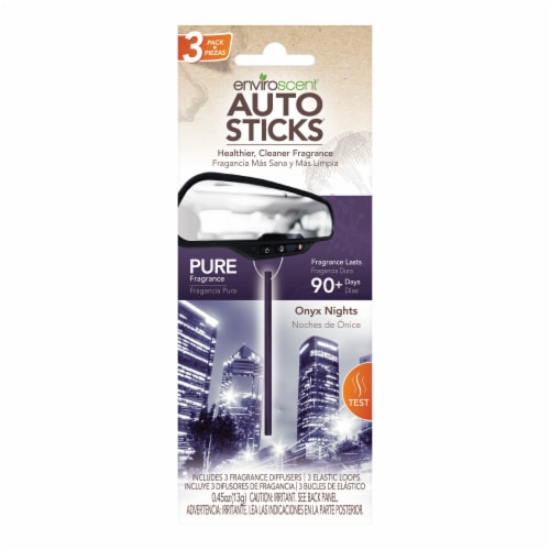 Enviroscent Auto Sticks Onyx Nights Car Air Fresheners Perspective: front