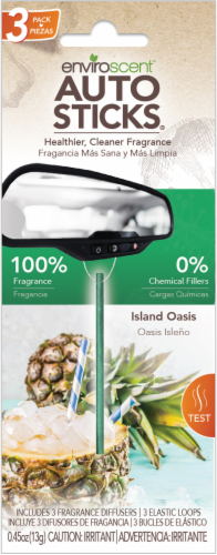 Enviroscent Island Oasis Auto Stick Air Freshener - Green Perspective: front