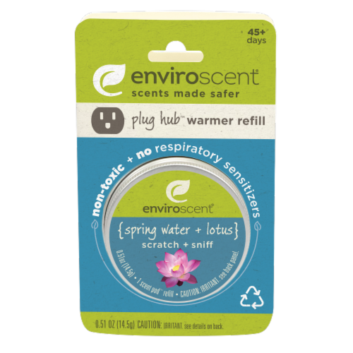 Enviroscent Spring Water and Lotus Plug Hub Scent Pod Perspective: front