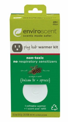 Enviroscent® Balsam Fir + Spruce Plug Hub Warmer Kit Perspective: front