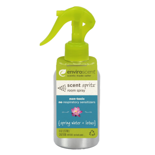 Enviroscent Spring Water + Lotus Room Spray Perspective: front