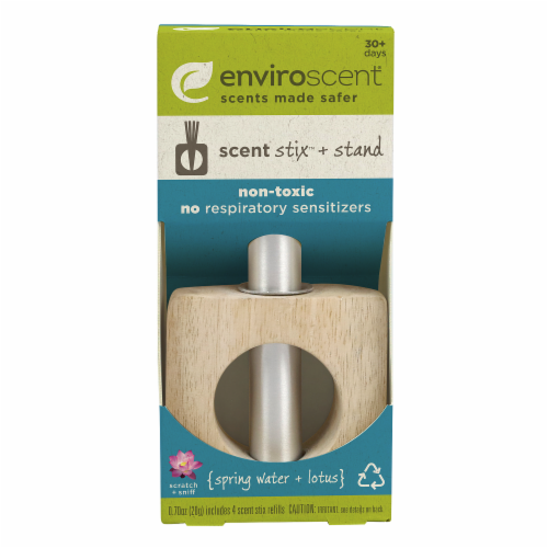 Enviroscent Spring Water + Lotus Scent Stix and Stand Perspective: front