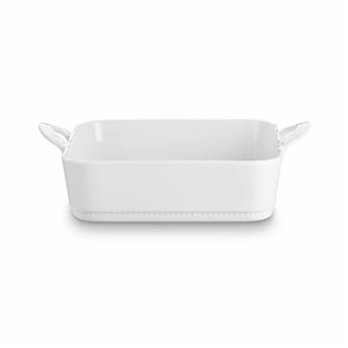 Pillivuyt 221717BL Toulouse Square Baker In White Porcelain, 6.75 in. Perspective: front