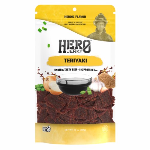 Hero™ Teriyaki Beef Jerky Perspective: front