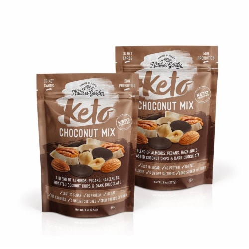 Nature's Garden Keto Choconut Mix 8 oz (Pack of 2), 2 Pack (8 oz. Bags ...