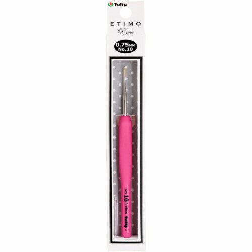 Tulip Etimo Rose Steel Crochet Hook-Size 10/.75mm Perspective: front