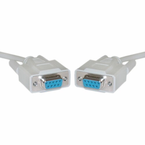 DB9 Female Serial Cable, DB9 Female, UL rated, 9 Conductor, 1:1, 6 foot Perspective: front