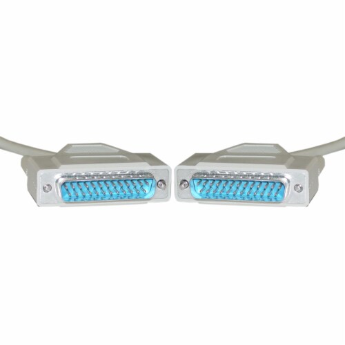 Cable DB25 Male, RS-232, 1:1, Connector, 25 Pin Serial Port - 3 foot Perspective: front