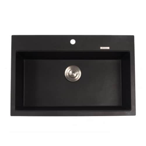 Swan Ascend Dual Mount Granite 33 In. 1-Hole Single Basin Kitchen Sink In Espresso Qz03322ad 170