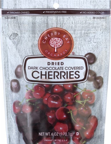 Cherry Bay Orchards® Dried Dark Chocolate Covered Cherries Perspective: front