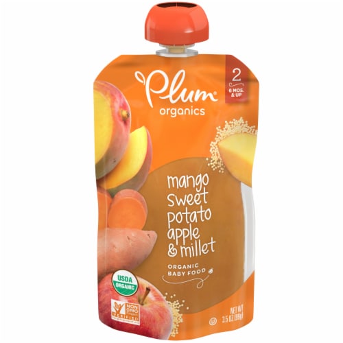 Plum® Organics Stage 2 Mango Sweet Potato Apple & Millet Baby Food Pouch