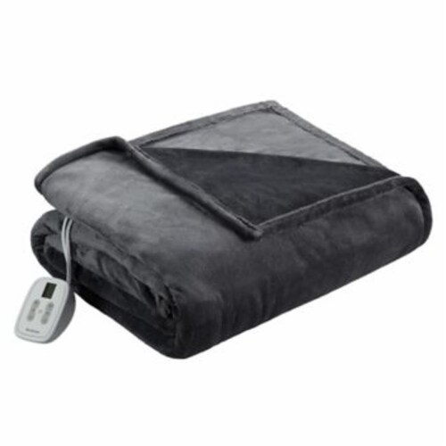 Brookstone® nap® Queen Heated Plush Blanket in Grey, Queen Kroger