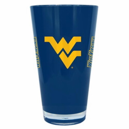 West Virginia Mountaineers 20 oz Insulated Plastic Pint Glass Perspective: front