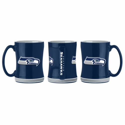 Logo Brands Seattle Seahawks Ceramic Relief Mug Perspective: front