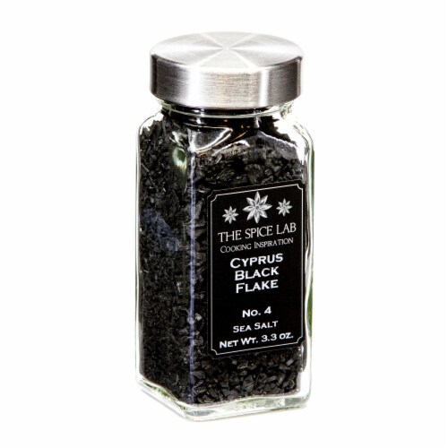 The Spice Lab Cyprus Mediterranean Black Flake Sea Salt - Premium Finishing Salt �� 4004 Perspective: front