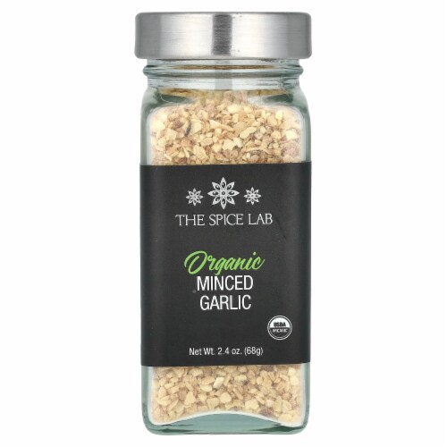 Organic Minced Garlic - 2.4 oz French Jar - 5435 Perspective: front