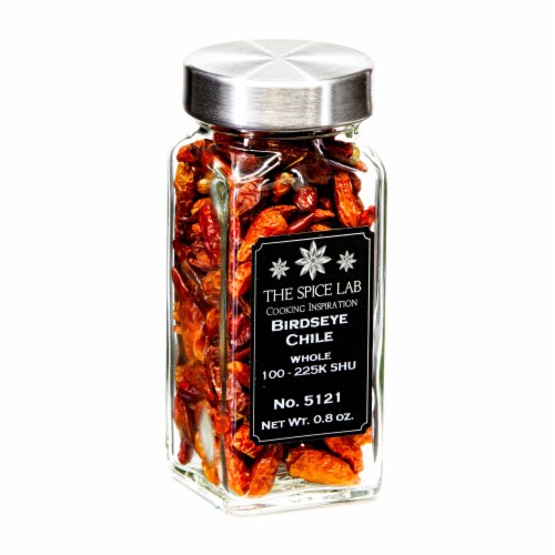The Spice Lab DRIED Whole Birdseye Chili Peppers - (Portuguese Piri Piri Chili Pepper) - 5121 Perspective: front