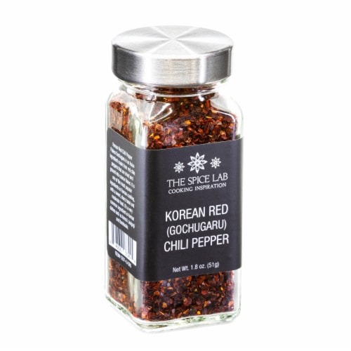 The Spice Lab Korean Red Chili Pepper Flakes (Gochugaru) Kosher Gluten-Free Non-GMO - 5207 Perspective: front