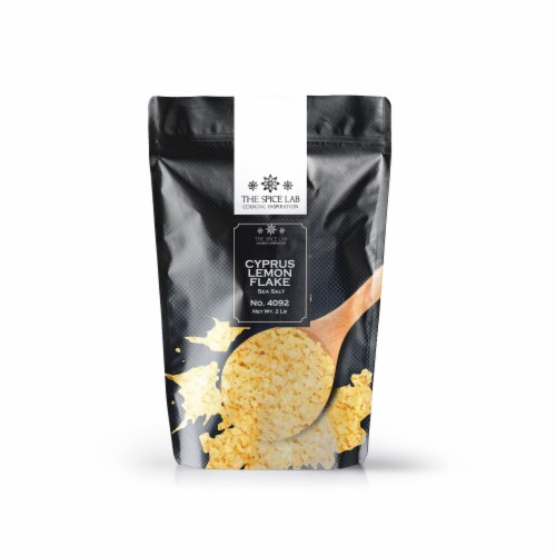 The Spice Lab Cyprus Lemon Large Flake Sea Salt - Kosher - 4092 Perspective: front