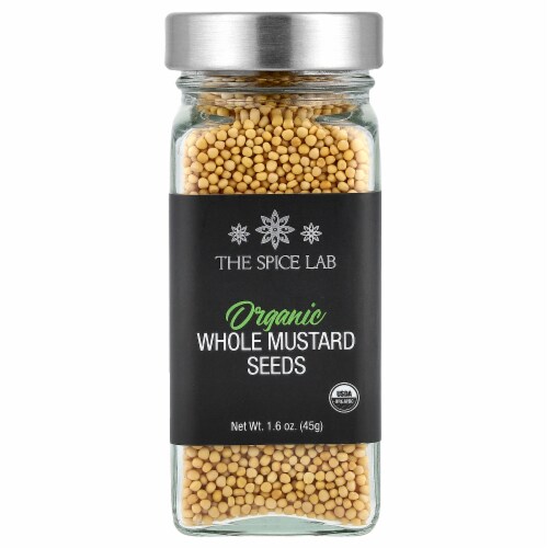 Organic Whole Mustard Seeds - 2.6 oz French Jar - 5492 Perspective: front