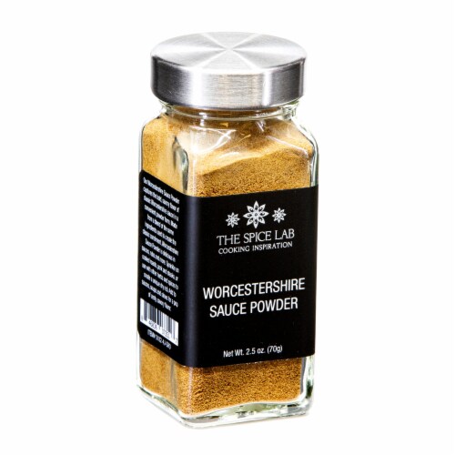 The Spice Lab Worcestershire Powder - Made from Real Dehydrated Worcestershire Sauce Powder Perspective: front